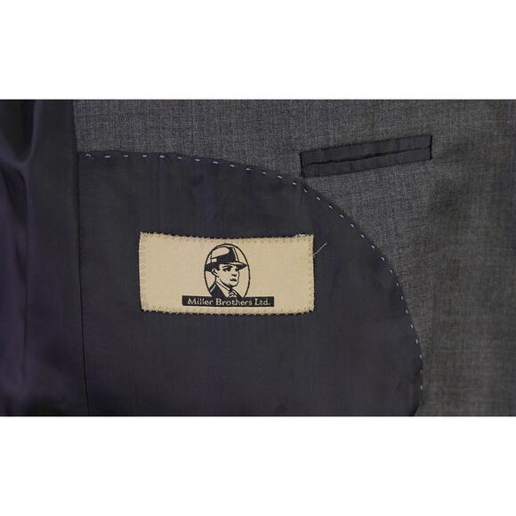 Peter Millar Men's Solid Gray 2-Btn Wool Blazer Jacket 41R - Picture 10 of 12